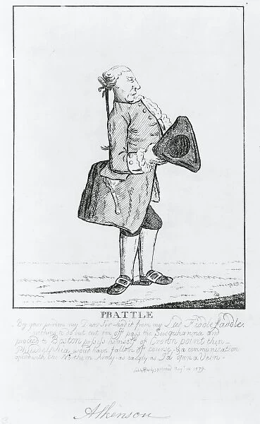 Prattle. Print shows a full-length portrait of a man