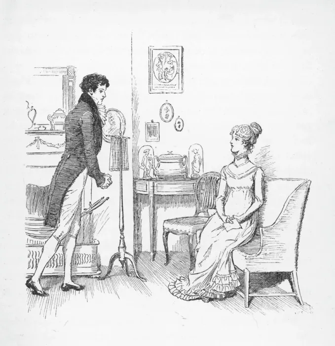 Framed Print : Print of Elizabeth Bennet Refusing Mr Darcy Framed Print : Print of Elizabeth Bennet Refusing Mr Darcy