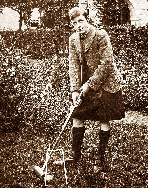Prince of Wales (later King Edward VIII) playing croquet