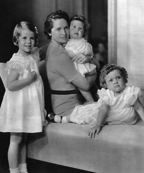 Princess Sibylla of Sweden with her daughters