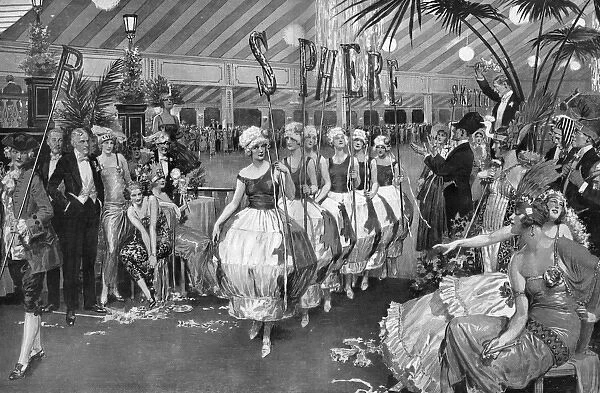 Procession of fancy dress costumes at the Epilogue Ball