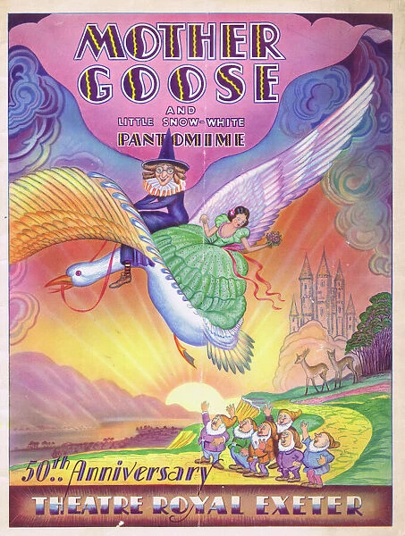 The programme cover for the pantomime Mother Goose