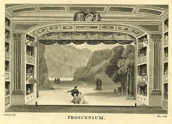Proscenium Arch Pantheon Theatre London 1815 Available As Framed