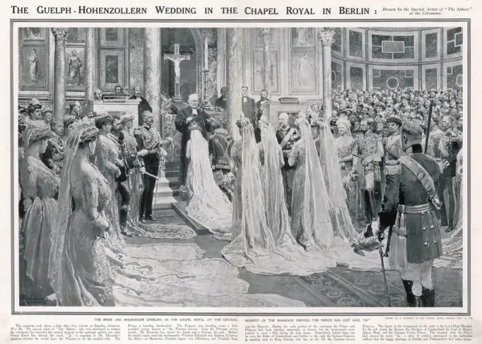 Framed Print : Prussian Royal Wedding Print: Kaiser Wilhelm II's Daughter Framed Print : Prussian Royal Wedding Print: Kaiser Wilhelm II's Daughter