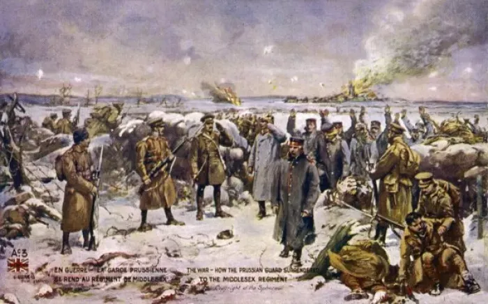 Framed Print : Prussian Guard Surrender Print, 1918