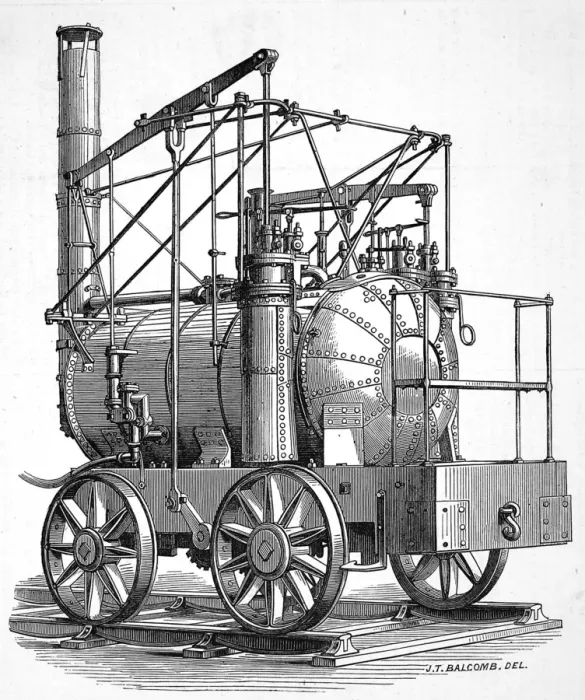 Framed Print : Puffing Billy Steam Engine Print, 1813 Framed Print : Puffing Billy Steam Engine Print, 1813