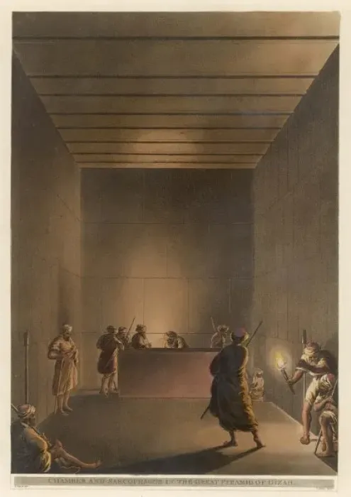 Framed Print : Print of the Great Pyramid's Inner Chamber Framed Print : Print of the Great Pyramid's Inner Chamber