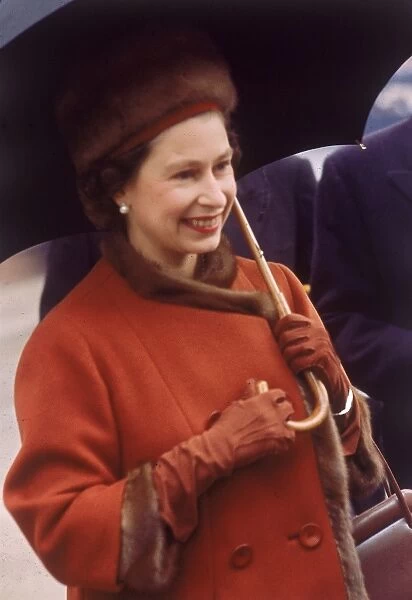 Queen Elizabeth II greets the Aga Khan