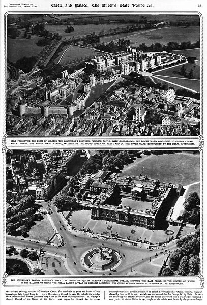 The Queens state residences: Windsor Castle and Buckingham