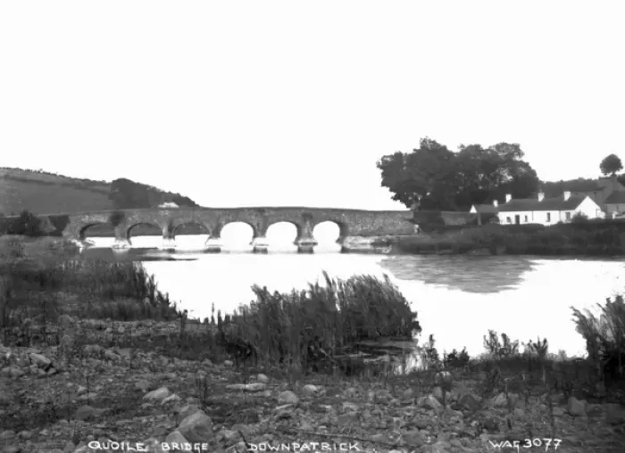 Framed Print : Early 20th Century Print of Quoile Bridge, Downpatrick Framed Print : Early 20th Century Print of Quoile Bridge, Downpatrick