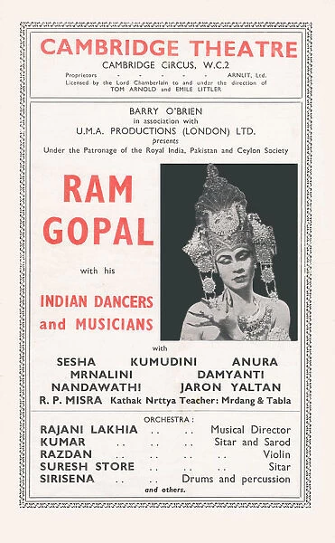 Ram Gopal with his Indian Dancers and Musicians