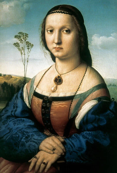 Raphael (1483-1520). Portrait of Maddalena Doni