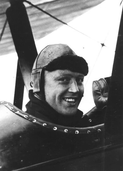 Raymond Collishaw, air ace, in his Sopwith Camel