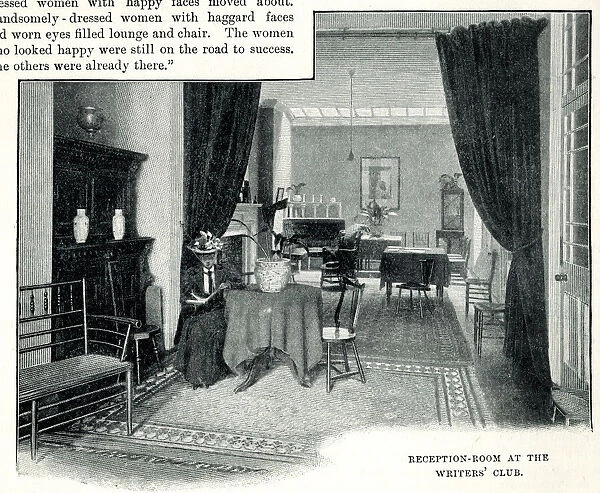 Reception room at the Writers Club, London