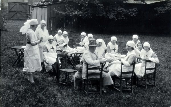 Red Cross Nurses Garden Tea Party, Wisbech, England