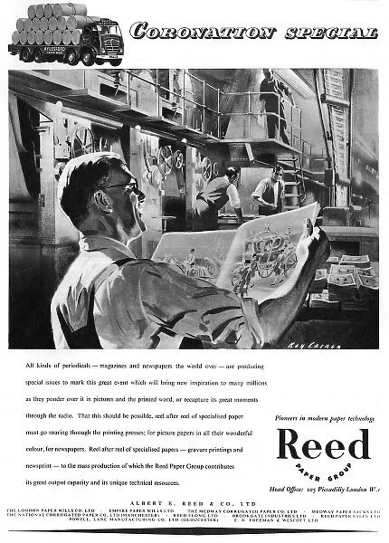 Reed Paper Group advertisement in ILN Coronation number