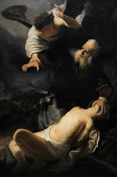 Rembrandt (1606-1669) Dutch painter and etcher. The Sacrifi
