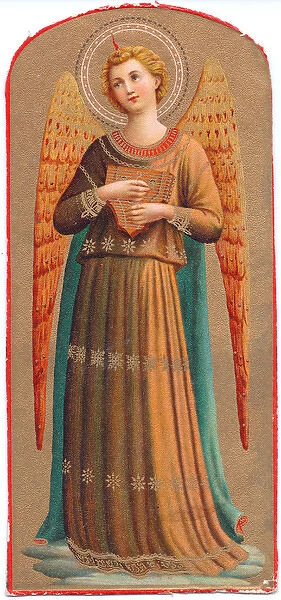 Renaissance style musical angel with zither