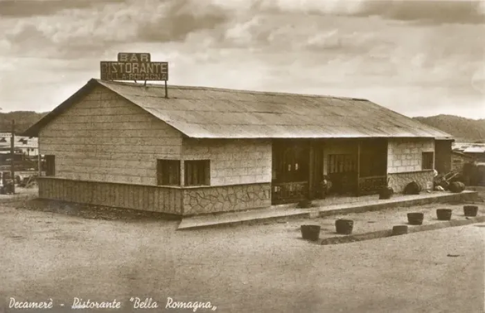 Framed Print : Circa 1930 Restaurant Bella Romagna Print, Dekemhare Eritrea Framed Print : Circa 1930 Restaurant Bella Romagna Print, Dekemhare Eritrea