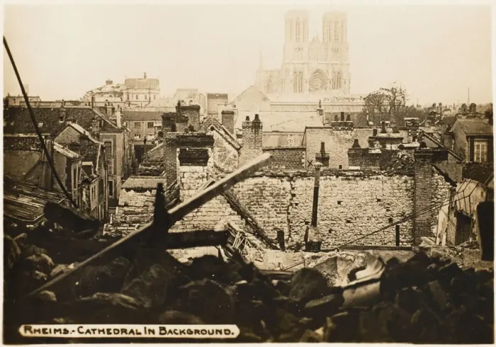 Framed Print : Rheims City View with Cathedral Print Framed Print : Rheims City View with Cathedral Print
