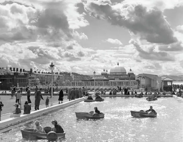 Framed Print : Rhyl 1950s Boating Lake Print Framed Print : Rhyl 1950s Boating Lake Print