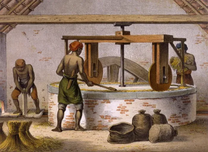 Framed Print : Rice Mill, Java Print, 1883 Framed Print : Rice Mill, Java Print, 1883