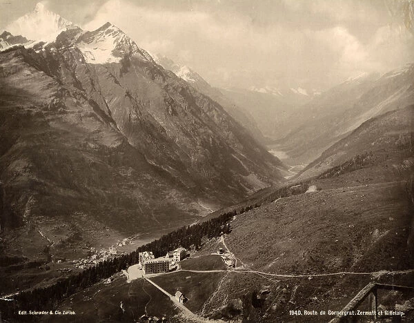 Riffelalp Hotel and the road to Zermatt and Gornergrat