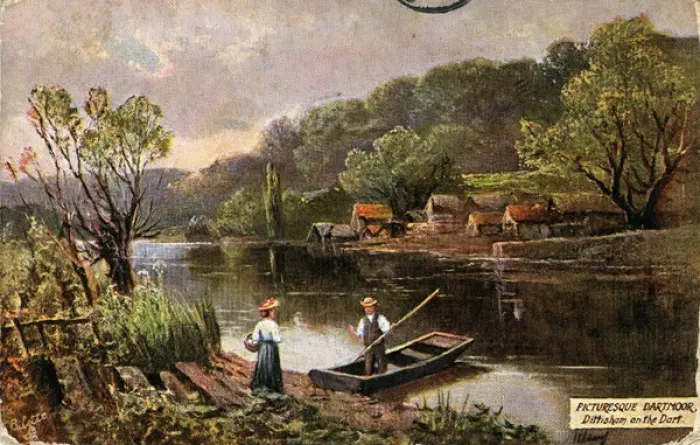 Framed Print : The River Dart, Dittisham Print, Devon 1908 Framed Print : The River Dart, Dittisham Print, Devon 1908