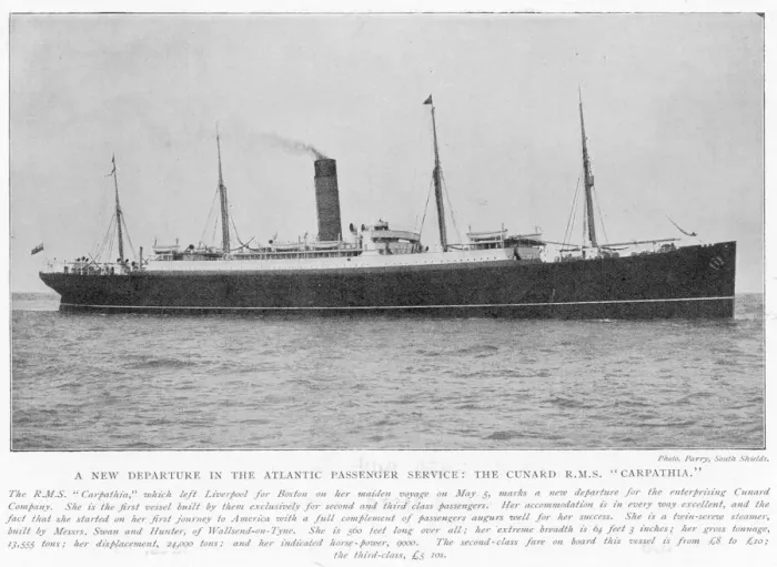 Framed Print : Print of RMS Carpathia on her maiden voyage in 1903 Framed Print : Print of RMS Carpathia on her maiden voyage in 1903