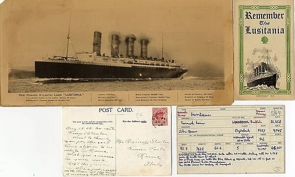 RMS Lusitania - four items