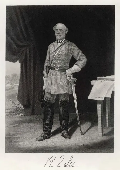 Framed Print : Robert E Lee Print - Engraved Portrait of Confederate General Framed Print : Robert E Lee Print - Engraved Portrait of Confederate General