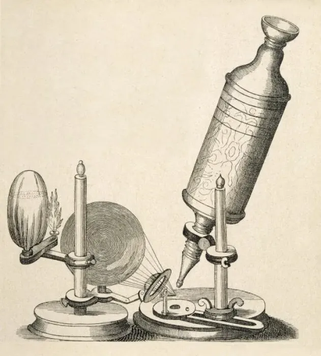 Framed Print : Robert Hooke's Microscope Print Framed Print : Robert Hooke's Microscope Print