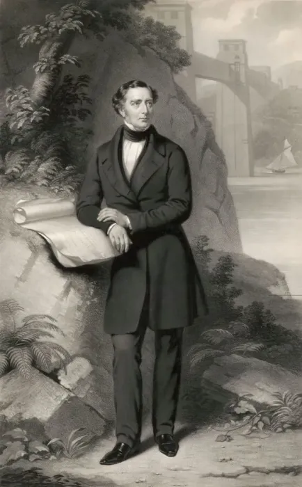 Framed Print : Robert Stephenson Print: Menai Bridge Engineer