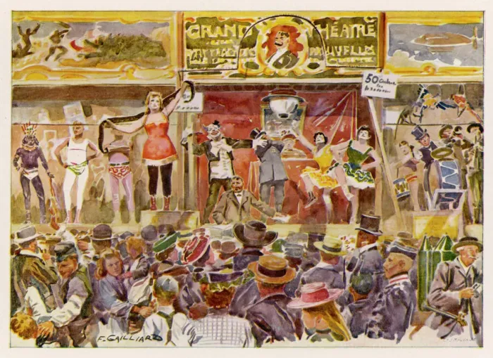 Framed Print : Roll Up, Roll Up Print: A Crowd at a Fairground Sideshow Framed Print : Roll Up, Roll Up Print: A Crowd at a Fairground Sideshow