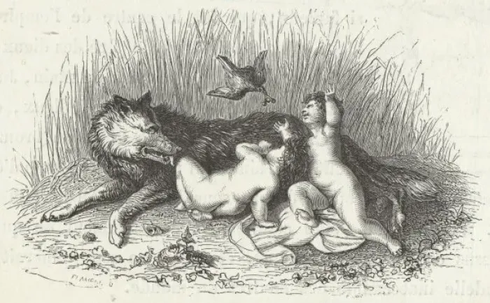 Framed Print : Romulus and Remus Suckled by a Wolf Print Framed Print : Romulus and Remus Suckled by a Wolf Print