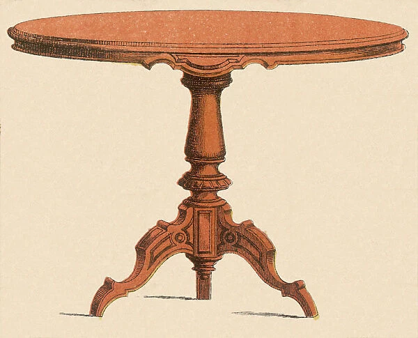 Round Wooden Table Date: 1880