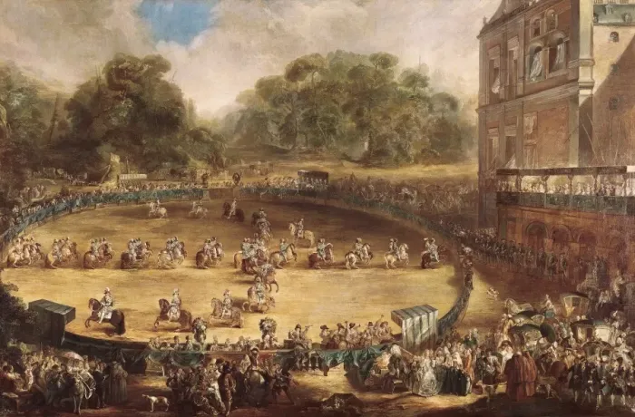Framed Print : The Royal Parade Print, Aranjuez 1773 Framed Print : The Royal Parade Print, Aranjuez 1773