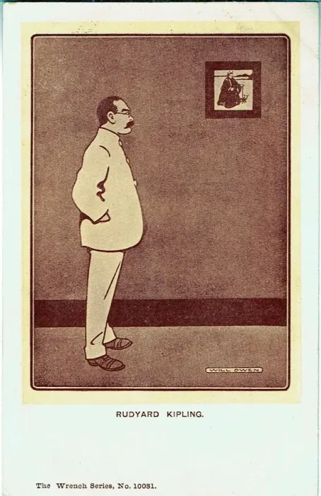 Framed Print : Rudyard Kipling Print circa 1900 Framed Print : Rudyard Kipling Print circa 1900