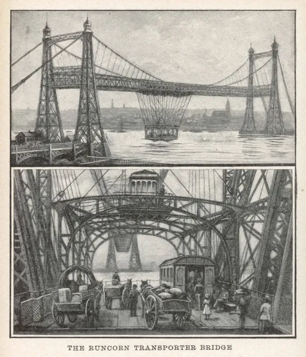 Framed Print : Runcorn Bridge Print 1905 Framed Print : Runcorn Bridge Print 1905