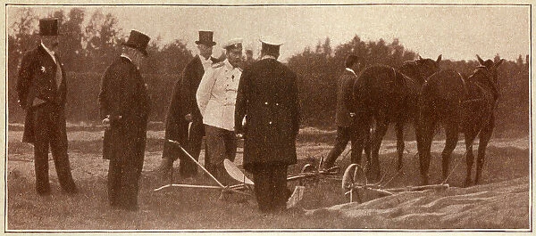 Russia - Tsar Nicholas II - new plough tested at Peterhof