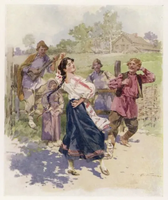 Framed Print : Russian Peasant Dance Print Framed Print : Russian Peasant Dance Print