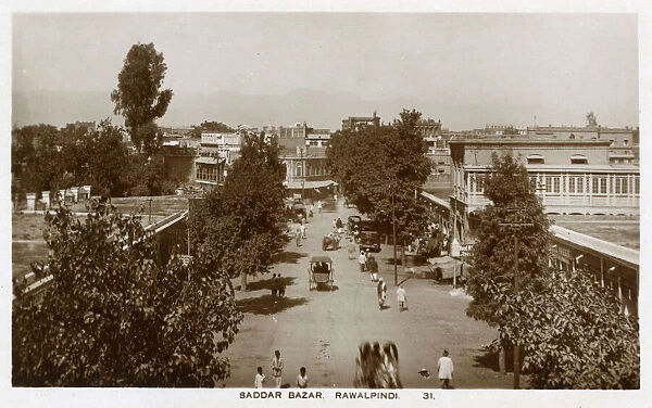 Saddar Bazaar, Rawalpindi, Punjab, British India