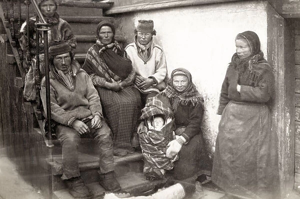 Sami people Lappland, Lapland, family group