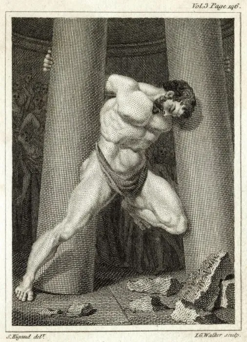 Framed Print : Samson Destroys Temple Print