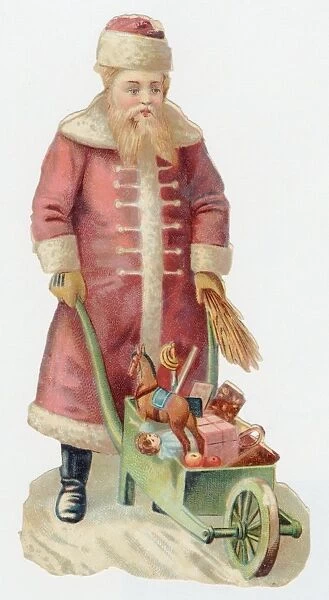 Santa with Wheelbarrow