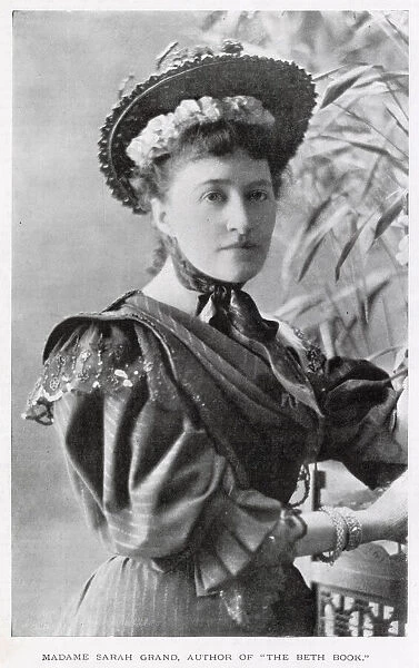 Sarah Grand (1854 - 1943), Irish feminist writer active and author. Date: 1897
