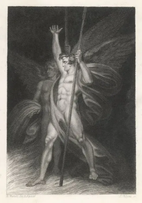 Framed Print : Print of Satan and Beelzebub from Paradise Lost Framed Print : Print of Satan and Beelzebub from Paradise Lost