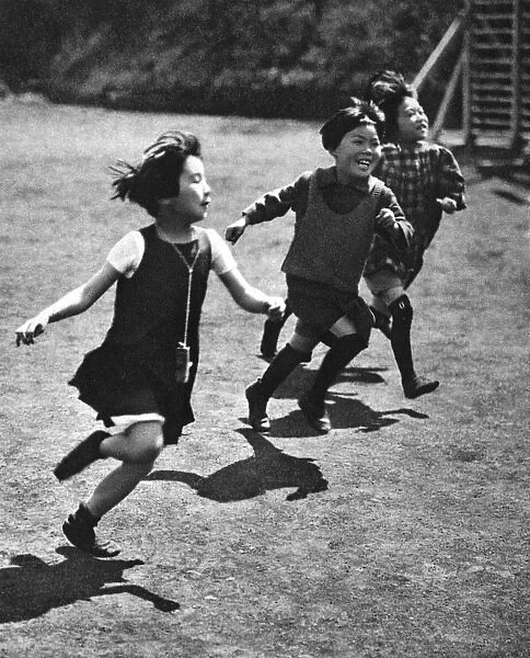 School children in Japan in western dress