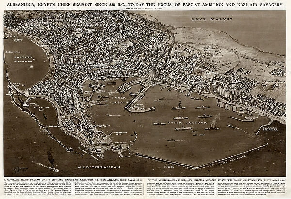 Seaport of Alexandria, Egypt, by G. H. Davis