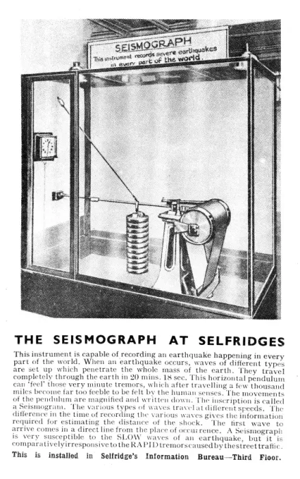 Framed Print : Seismograph Print, Selfridges, circa 1932 Framed Print : Seismograph Print, Selfridges, circa 1932